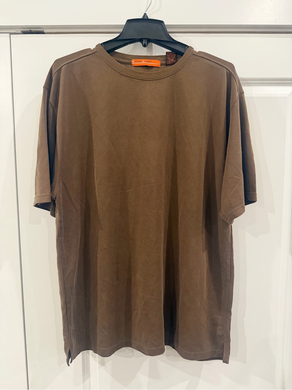 Sette Ponti Men's Brown Crewneck T-Shirt